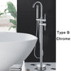 Black Gold Square Bathtub Shower Faucet Floor Faucet Shower Mixer