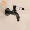 Black Wall Mount Washing Machine Taps