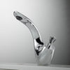 Black White Crane Basin Taps Modern Faucet Bathroom Basin Faucet