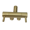 Brass Angle Valve Single Inlet Dual Outlet Double Control Bidet Valve