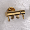 Brass Angle Valve Single Inlet Dual Outlet Double Control Bidet Valve