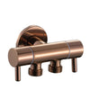 Brass Angle Valve Single Inlet Dual Outlet Double Control Bidet Valve