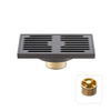 Brass Anti-Odor Bath Floor Drain Rectangular Deodorization Shower Drain