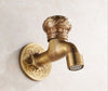 Brass Antique Bronze Bibcock Cold Tap Washing Machine Faucet