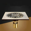 Brass Antique Brushed Floor Drain Bathroom Kitchen Shower Room Drain