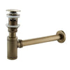 Brass Basin Pop-Up Drain Bottle Trap Kit Bath Sink P-Trap Waste Drain