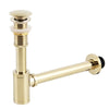 Brass Basin Pop-Up Drain Bottle Trap Kit Bath Sink P-Trap Waste Drain