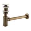 Brass Basin Pop-Up Drain Kit Bathroom Bottle Trap P-Trap Waste System