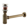 Brass Basin Pop-Up Drain Kit Bathroom Bottle Trap P-Trap Waste System