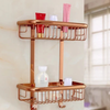 Brass Bathroom Accessories Corner Shelf Wall-Mounted Storage Organizer