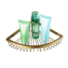 Brass Bathroom Accessories Corner Shelf Wall-Mounted Storage Organizer