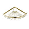 Brass Bathroom Accessories Corner Shelf Wall-Mounted Storage Organizer