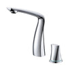Brass Bathroom Basin Faucet LED Light Design with Single Handle Tap
