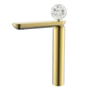 Brass Bathroom Basin Faucet with Glass Ball Handle Crane Mixer Sink Tap