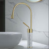 Brass Bathroom Faucet Basin Faucet Brass and Marble Sink Mixer Faucet Tap