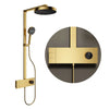 Brass Bathroom Shower System Rainfall Shower Head with Mixer Faucet Set