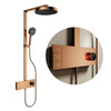 Brass Bathroom Shower System Rainfall Shower Head with Mixer Faucet Set