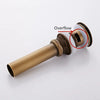 Brass Bathroom Wash-basin Drain Overflow No Overflow Pop Up Drain