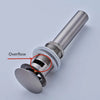 Brass Bathroom Wash-basin Drain Overflow No Overflow Pop Up Drain