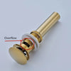 Brass Bathroom Wash-basin Drain Overflow No Overflow Pop Up Drain