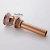 Brass Bathroom Wash-basin Drain Overflow No Overflow Pop Up Drain