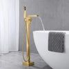 Brass Bathtub Faucet Set Waterfall Tub Filler with Handheld Shower