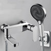 Brass Bathtub Faucet with Swivel Tub Spout and Handheld Shower Head
