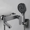 Brass Bathtub Faucet with Swivel Tub Spout and Handheld Shower Head