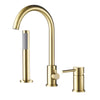 Brass Bathtub Shower Faucet Mixer with Swivel Tub Spout Handheld Shower