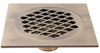 Brass Block Floor Drain Diamond Grid Craft Bathroom Kitchen Drain