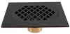 Brass Block Floor Drain Diamond Grid Craft Bathroom Kitchen Drain