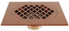Brass Block Floor Drain Diamond Grid Craft Bathroom Kitchen Drain