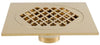 Brass Block Floor Drain Diamond Grid Craft Bathroom Kitchen Drain