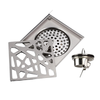 Brass Carved Floor Drain Anti-Odor Shower Bathroom Balcony Drain