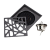 Brass Carved Floor Drain Anti-Odor Shower Bathroom Balcony Drain