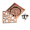 Brass Carved Floor Drain Anti-Odor Shower Bathroom Balcony Drain