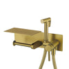Brass Hand-held Toilet Bidet Sprayer Faucet With Shelf Water Mixer