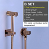 Brass Handheld Toilet Bidet Sprayer Bathroom Shattaf System Douche kit