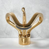 Brass Hollow Out Design Waterfall Basin Mixer Tap Bathroom Faucet