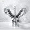 Brass Hollow Out Design Waterfall Basin Mixer Tap Bathroom Faucet