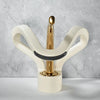 Brass Hollow Out Design Waterfall Basin Mixer Tap Bathroom Faucet