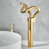 Brass Hollow Out Design Waterfall Basin Mixer Tap Bathroom Faucet