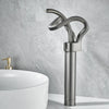 Brass Hollow Out Design Waterfall Basin Mixer Tap Bathroom Faucet