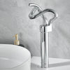 Brass Hollow Out Design Waterfall Basin Mixer Tap Bathroom Faucet