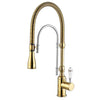 Brass Kitchen Faucet With Retro Design Pull-out Kitchen Sink Tap