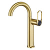 Brass Large Countertop Basin Mixer Tap U-Shaped Bathroom Faucet