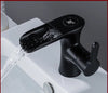 Brass LED Temperature Basin Faucet Hot and Cold Water Mixer Tap