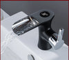 Brass LED Temperature Basin Faucet Hot and Cold Water Mixer Tap