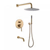 Brass Mixer Tap with Handheld Shower Head Wall Mount Bath Shower Head