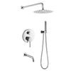 Brass Mixer Tap with Handheld Shower Head Wall Mount Bath Shower Head